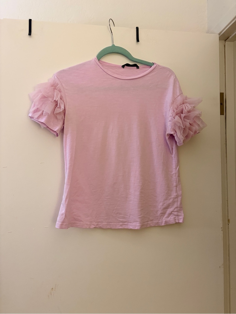 Lavender Ruffle Sleeve Tee